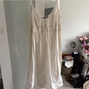 Brandy Melville White Floral Mini Dress